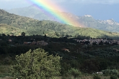 Rainbow with Taormina and Castellmola in the distance