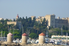 Rhodes windmills and the walled city