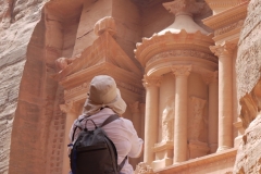 Frances inspecting the treasury