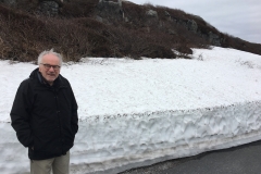 leftover snow at L’Anse aux Meadows