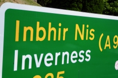 Gaelic road sign