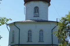 Ascension skete of the Solovetsky Monastery, founded in the 19th century on the Sekirnaya Mountain of the Great Solovetsky Island, Russia. Church - lighthouse