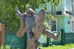 In Arkhangelsk, statues of folktale heros and writers