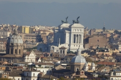 Zoomed view from Janiculum Hill, Piazzale Garibaldi